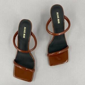 Alias Mae Lee Stiletto Heels Brown Cognac Size 38 AMAE-WZ146 Strappy Sandals